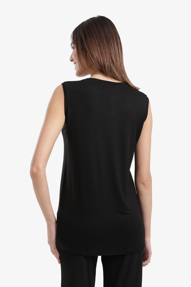 Carina Slim Fit Sleeveless T-Shirt - Image 4